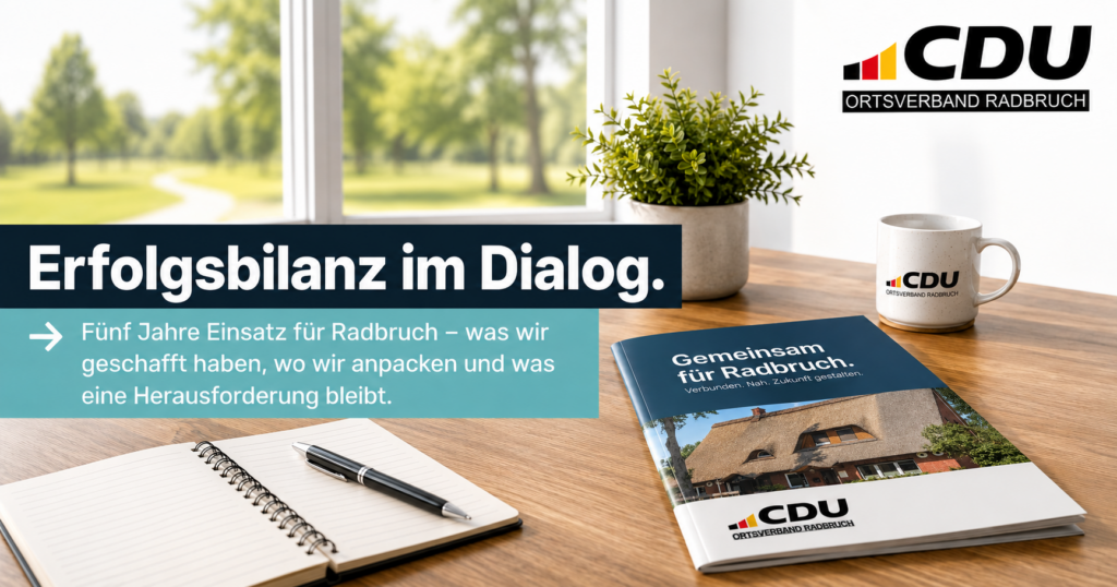 Erfolgsbilanz im Dialog: Fünf Jahre Einsatz für Radbruch – Was wir geschafft haben, wo wir anpacken und was eine Herausforderung bleibt.